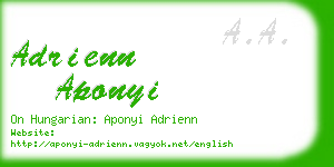 adrienn aponyi business card